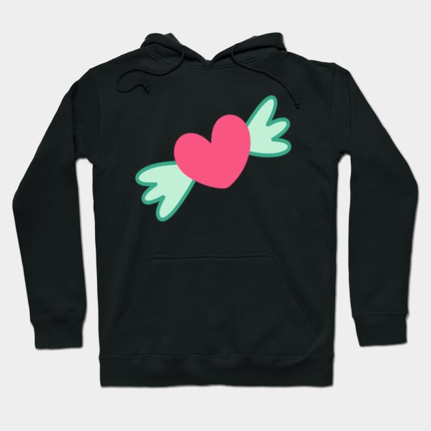 pink heart with wings Hoodie by MN-STORE
